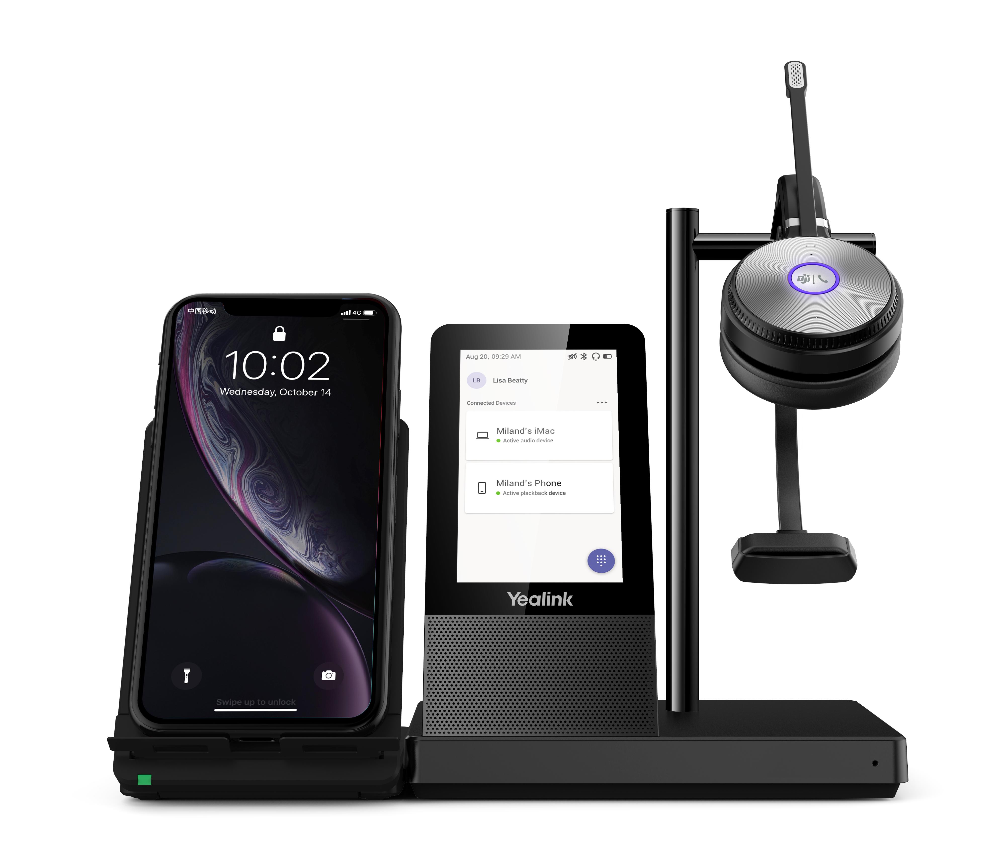 Yealink WH66 Mono Teams Sistema di audioconferenza personale Wireless A Padiglione Ufficio USB tipo A Bluetooth Base di ricaric